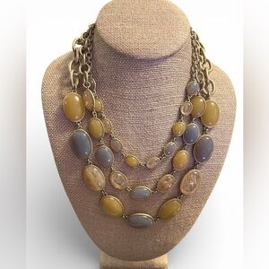 Talbots Multi-Layered Necklace in Gold and Gray